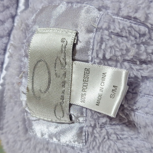 Oscar de la Renta violet S/M house coat/ robe - Picture 6 of 11